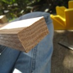 nice, straight, smooth end cut with the miter box/saw duo