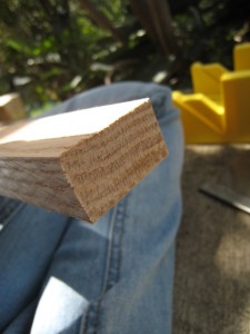 nice, straight, smooth end cut with the miter box/saw duo