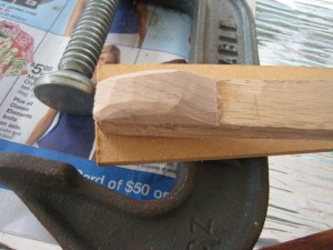 The nocks right after sanding, before rat-tail rasping