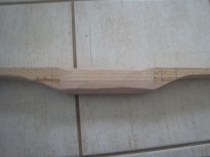 Side view of rounded handle